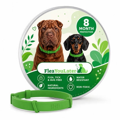 8 Months Chemical-Free Flea & Tick Collar for Dogs
